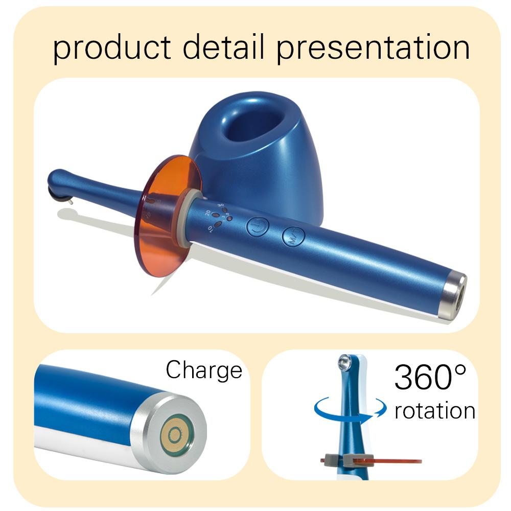 Dental Wireless LED Light Curing 1 Second Light Cure Multifunctional Curing Head Dentist Tools Equipment Resin Light Curing