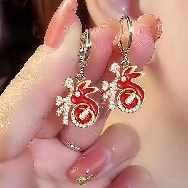 Carat Round Red Garnet Flower Stud Earrings for Women Fashion Engagement Jewelry Birthday Gifts New Water Drop Long
