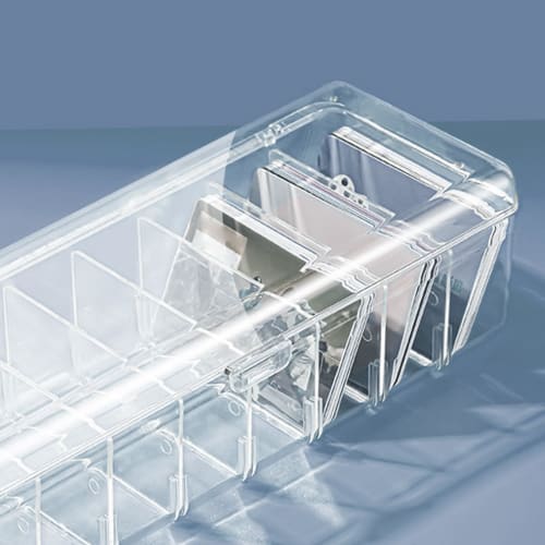 Cabilock 2-Pack Card Storage Box Organizer with Lid, Transparent, Acrylic, for Kids, The Pet Box