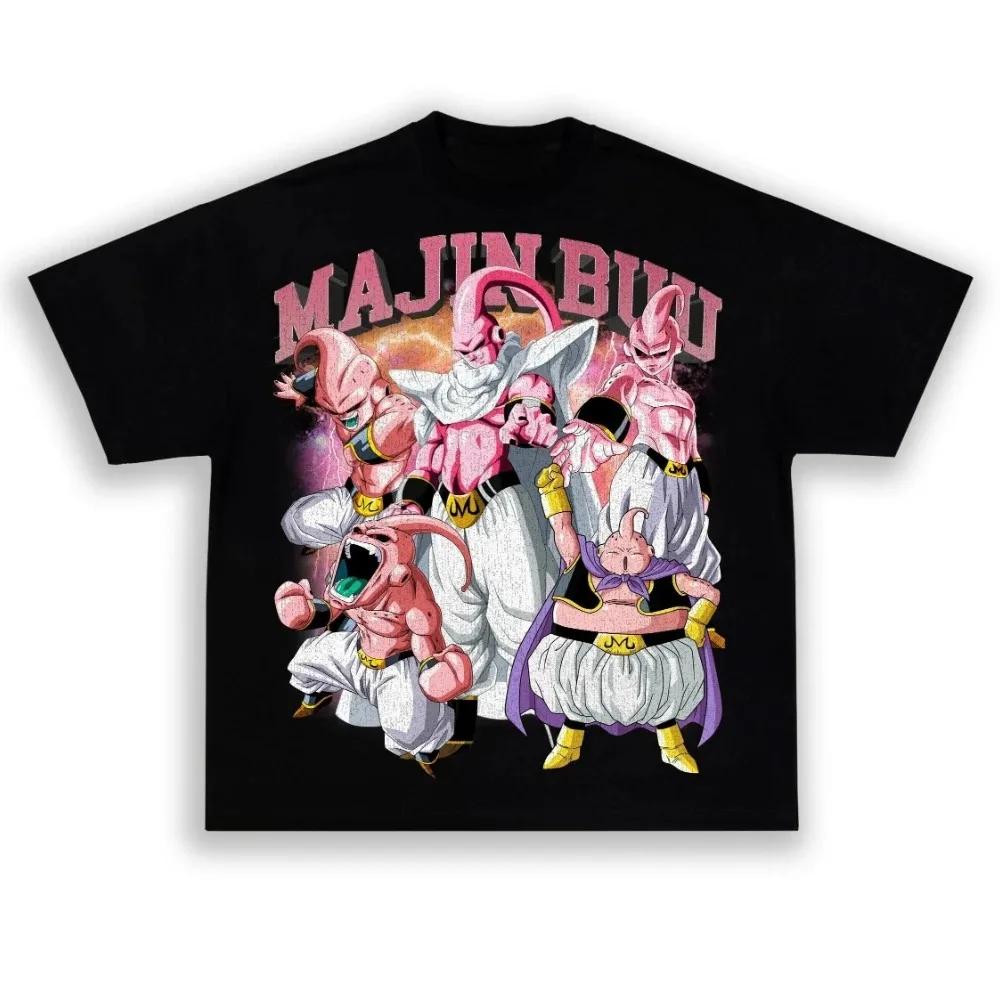 Majin Buu Dragon Ball Tshirt Anime Tee for Boys Summer Spring Short Sleeve Luxury Brand ParentChild Outfits