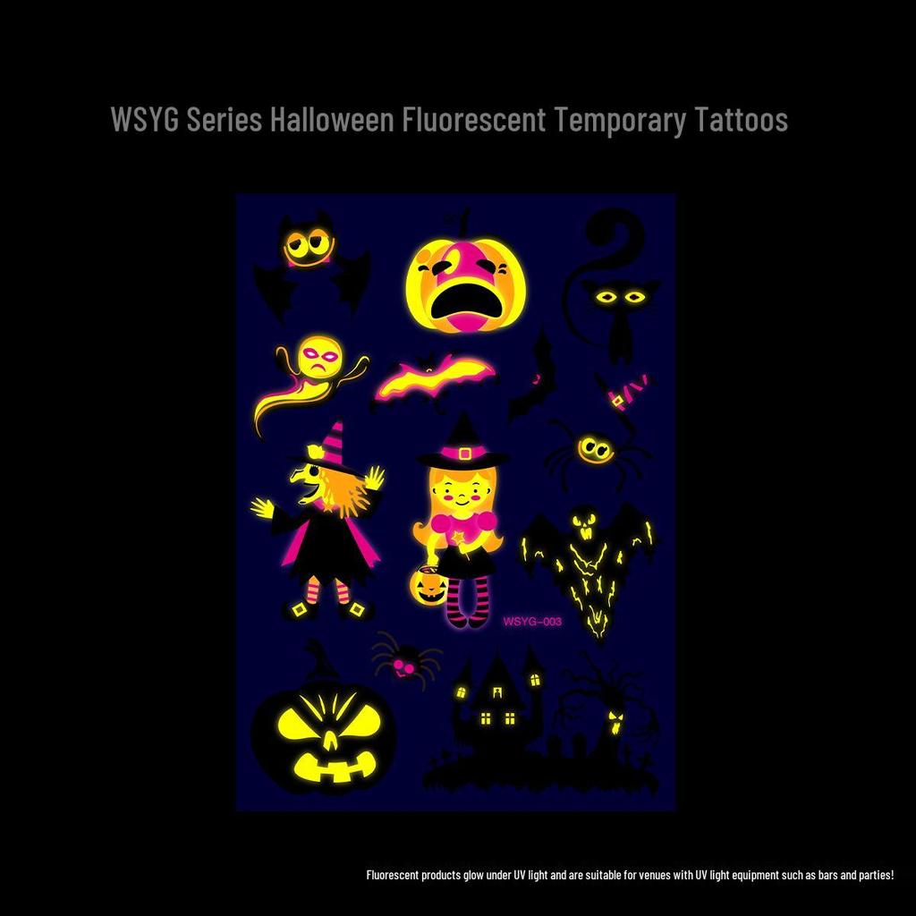 Creative Fluorescent Waterproof Full Arm and Face Tattoo Sticker