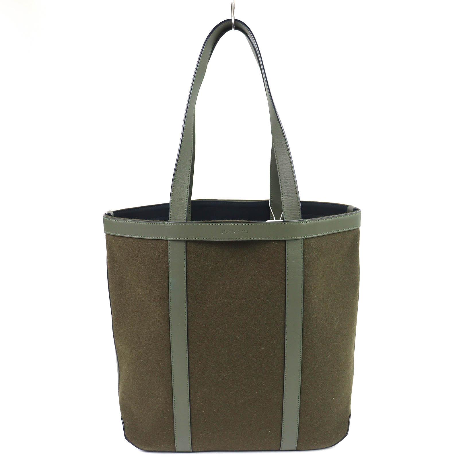 

Pristine J&M Davidson Tote Bag N/S Tote khaki leather mens 1822N Used