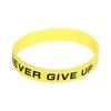 Wristband Never Give Up Bracelet Basketball Wristband Silicone Sweat Band Luminous Rubber Bracelets