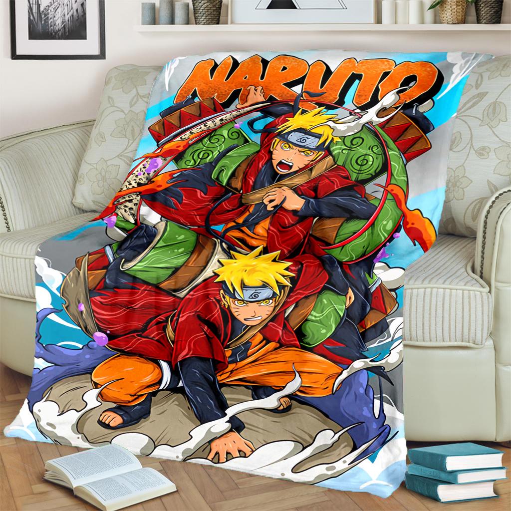 Anime-Print Blanket Warm Comfortable Flannel Blanket for Bedrooms, Sofas, Beds, Chairs, Picnics, Travel -LXR72
