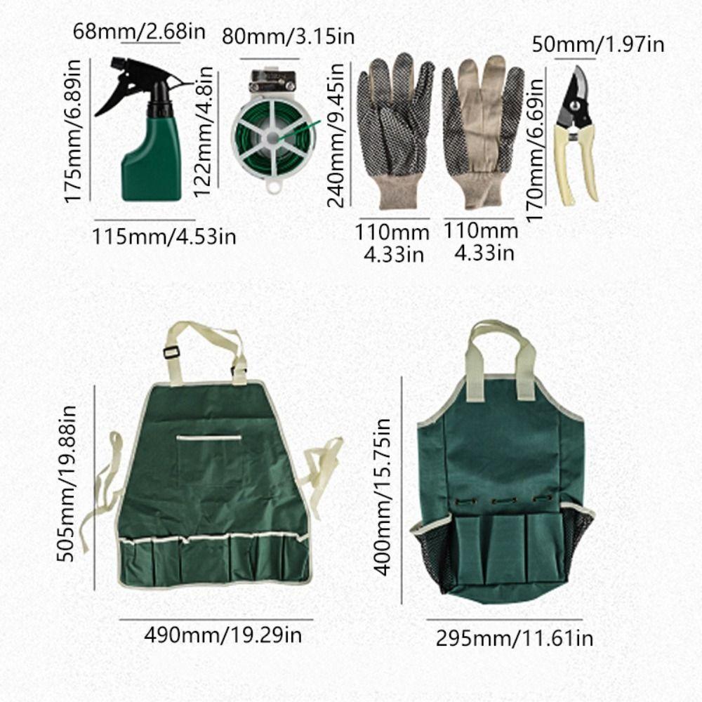 11Pcs/Set Small Spade Garden Tool Set Loosen Soil with Storage Tote Bag Bonsai Tools Effort-saving Digging Weeding