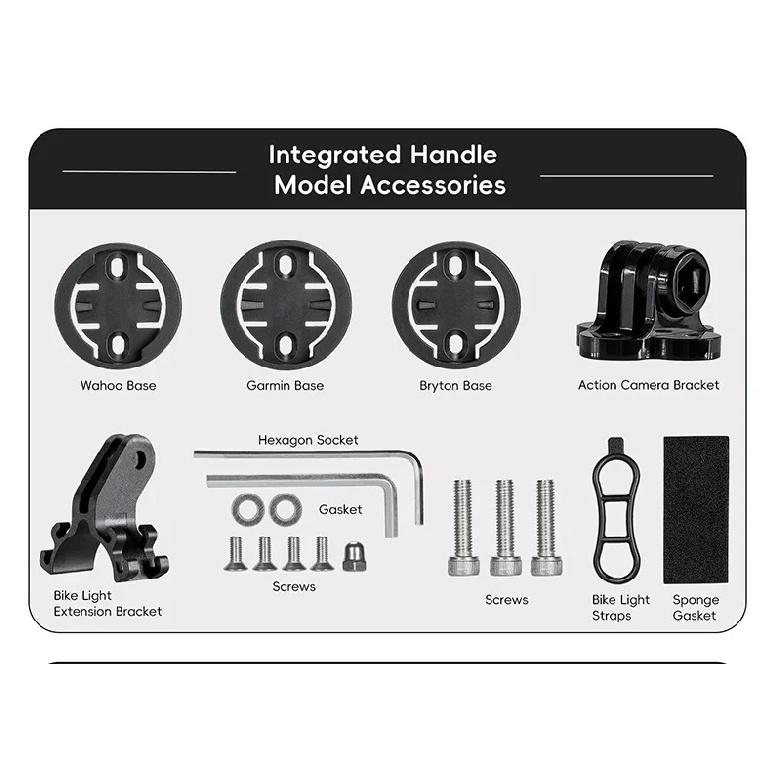 WEST BIKING Bicycle Alloy Computer Mount Integrated Handlebar Extend /Stem Bracket For Wahoo/Bryton/XOSS/Garmin Speedometer
