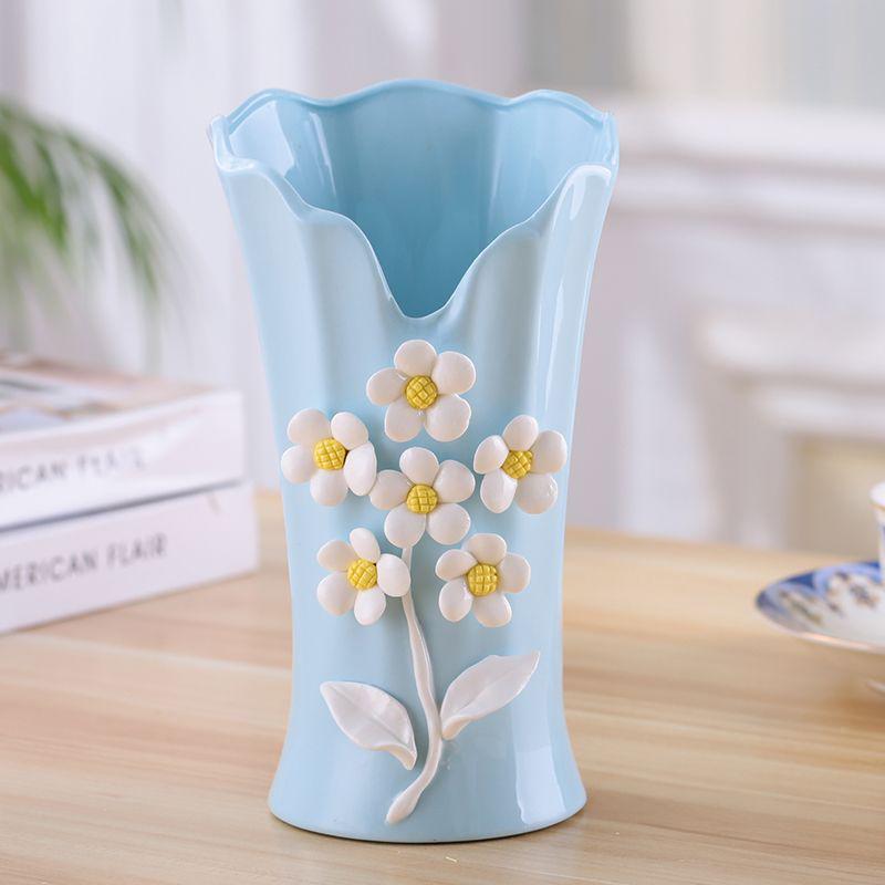 European Modern Ceramic Vase for Flower Arrangements - Ideal Home Decor for Living Room, Dining Table, or Coffee Table - Perfect Housewarming Gift