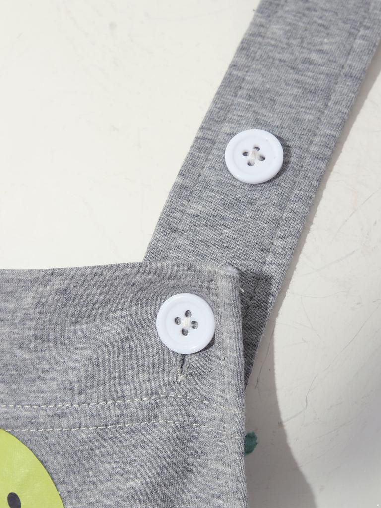 S-XXL Tuta Pigiama da Uomo con Stampa Dinosauro Cartone Animato Colore a Blocchi Posteriore Tasche Spallacci Regolabili Shorts a Salopette Tuta Pigiami