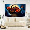 Happy Halloween Tapestry Bat Pumpkin Printed Tapestry Wall Hanging Party Background Cloth Home Living Room Bedroom Dorm Decor