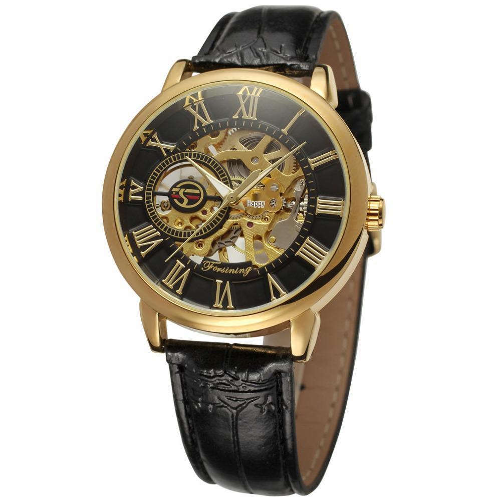 Forsining Men's Retro Skeleton Mechanical Watch