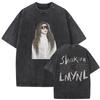 Camiseta Shakira Las Mujeres Ya No Lloran World Tour 2026 Algodón Lavado Vintage Camiseta Unisex Manga Corta Cuello Redondo Pop Latino Streetwear Top Regalo