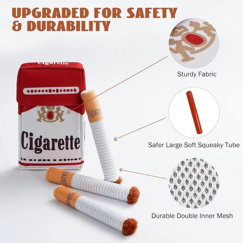 Stuffed Raw Giggles Dog Bite Toy Joint Cigarette Plush Cigar Funny Interactive Puppy Dogs Chew Squeak Toys Cigarettes Pet Gifts