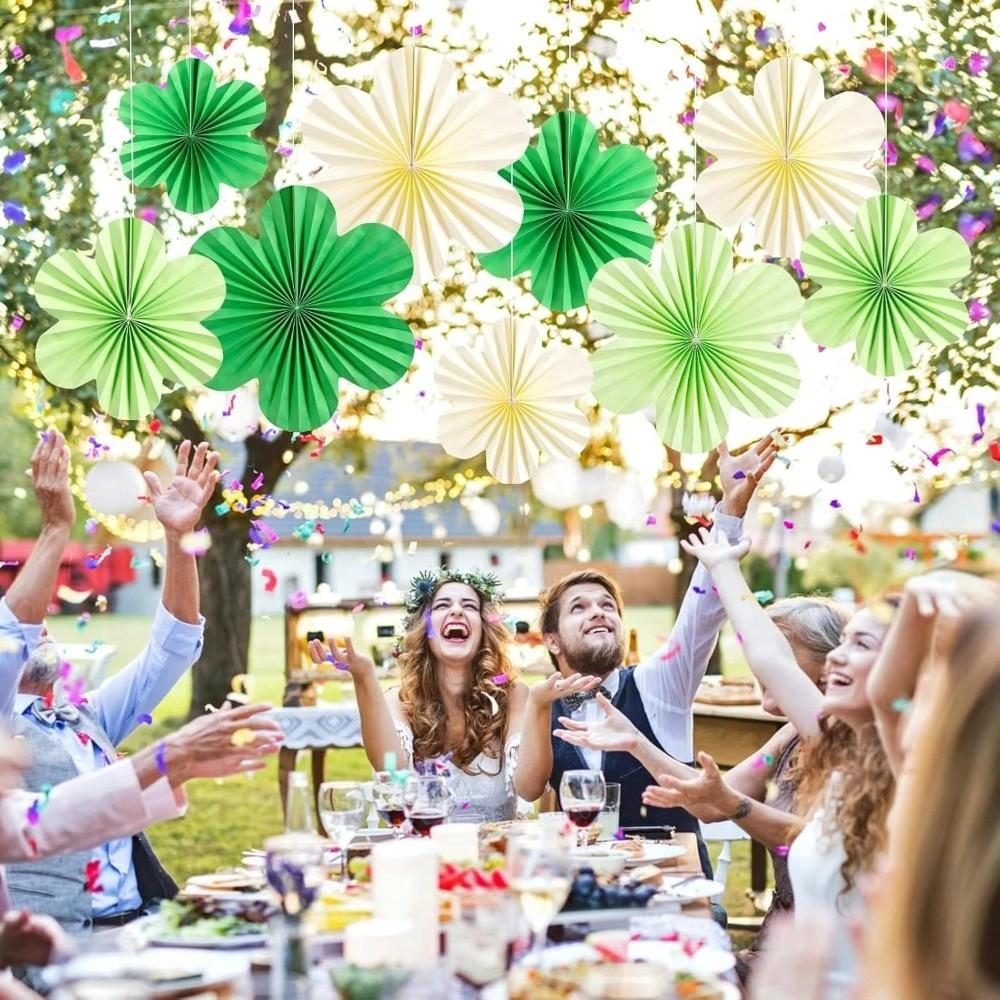 9Pcs/Set DIY Paper Fan Flower Pink Classroom Background  Birthday Baby Wedding Party Decoration