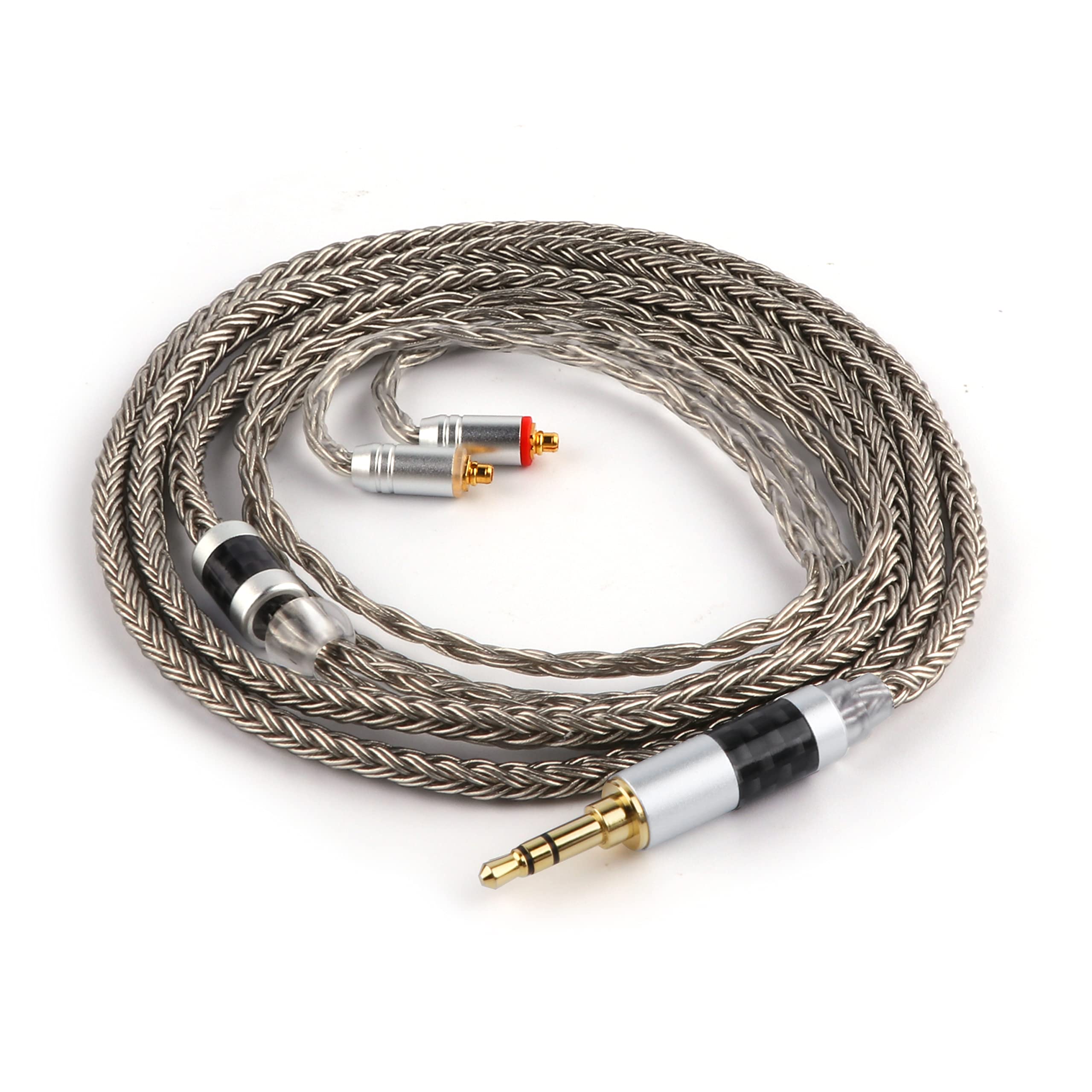 

Tripowin Zonie 16-жильний посріблений кабель SPCHIFI для оновлення навушників, сумісний з музичними плеєрами та (3,5 мм-MMCX, сірий) сірий колір