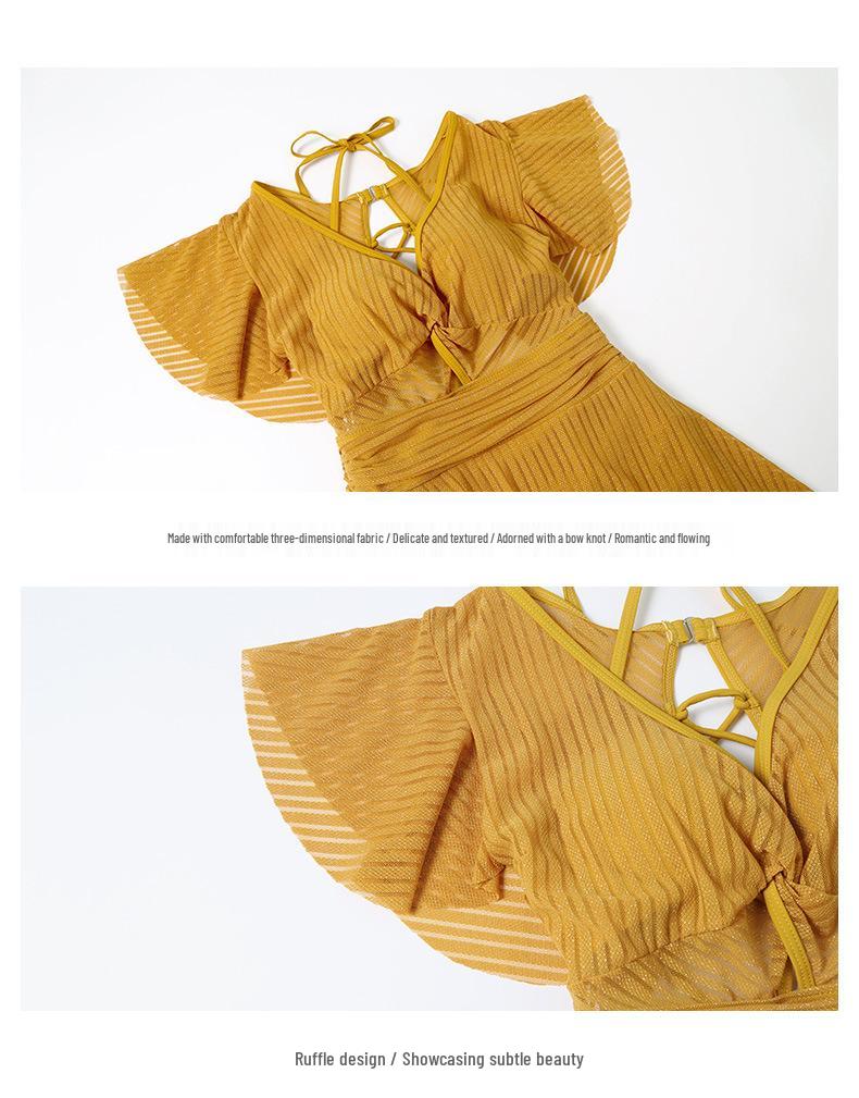 Costume da bagno intero con gonna da donna 2025: Costume da Bagno Coreano Hot Spring Snella, Conservativo, Sexy