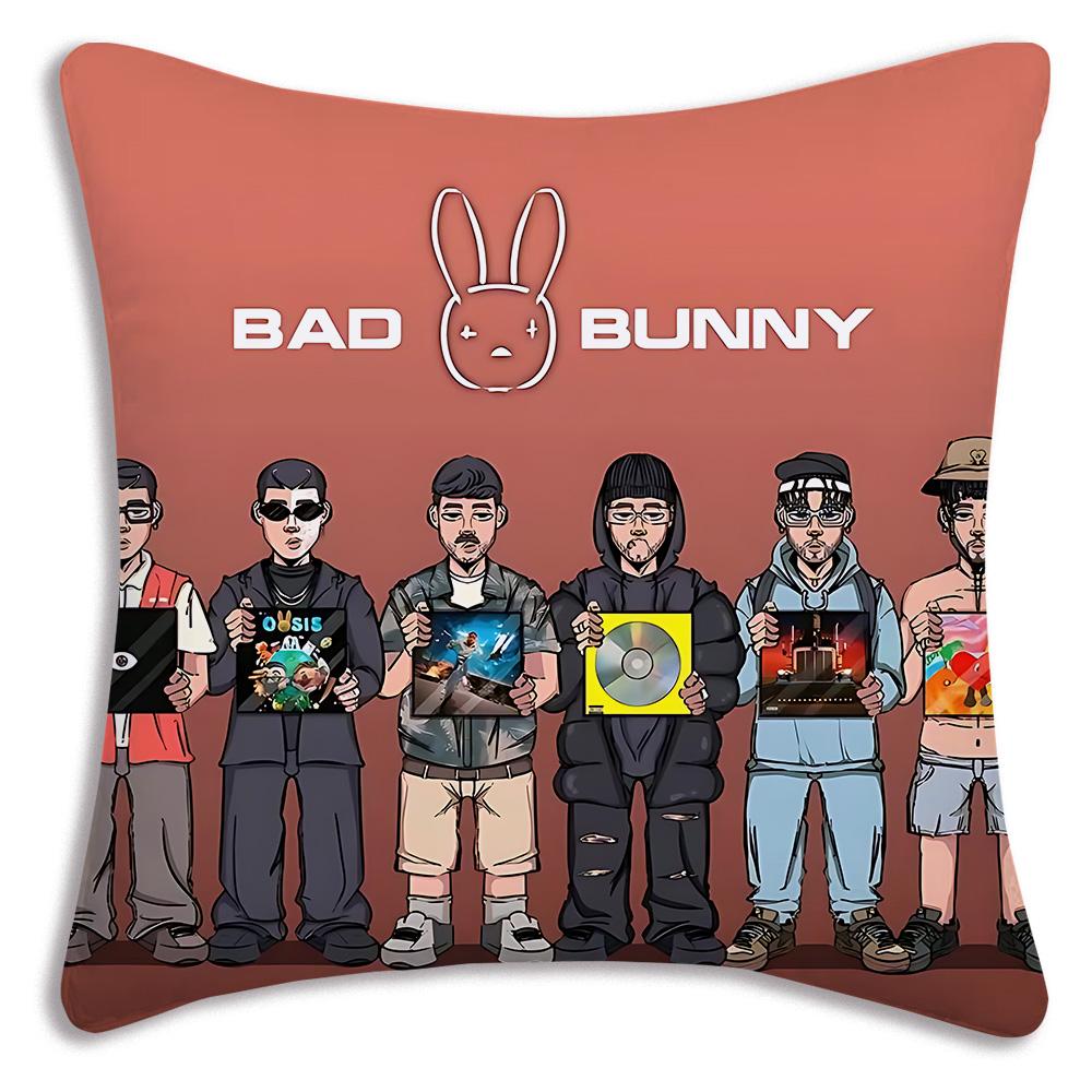 Fashion B-Bads B-Bunnys Art Pillow Covers Cartoon Sofa Decorative Home Double-sided Printing Short Plush Cute Cushion Cover