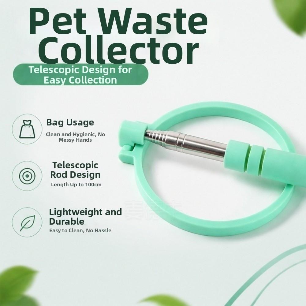 Long Handle Pet Waste Cleaner Non-Contact Dog Waste Picker Dog Poop Scooper Friendly Grabber