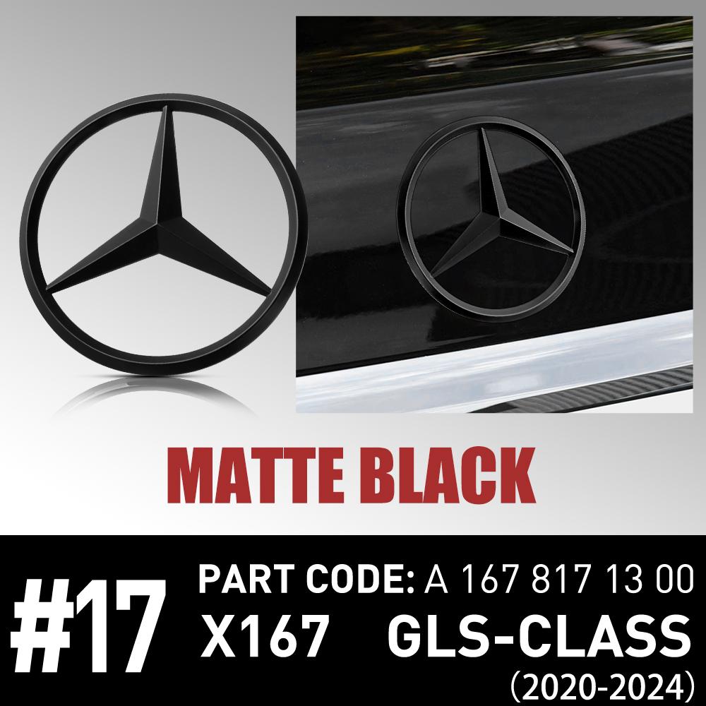 

GLC GLB 1pc 97mm ABS Tail Star Emblems Black Rear Trunk Star Logo Stickers Badges For Benz GLS450 GLS580 GLS63 AMG (X167) A1678
