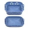 Foldable Round/Square Air Fryer Liner Basket 8.5 Inch Air Fryer Silicone Pot Reusable Baking Tray Accessories for 3.6-6.8 QT Oven Microwave