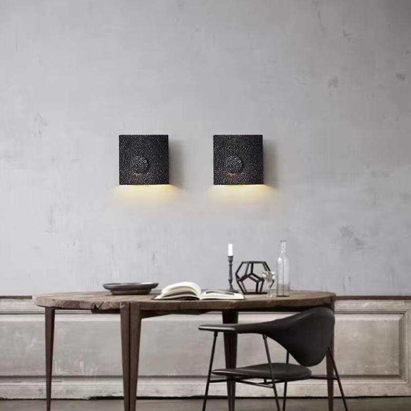 Modern Cement Wall Lamp Interior Creative Atmosphere Light Bedroom Living Room Aisle StairLight Cafe Homestay Wall Light