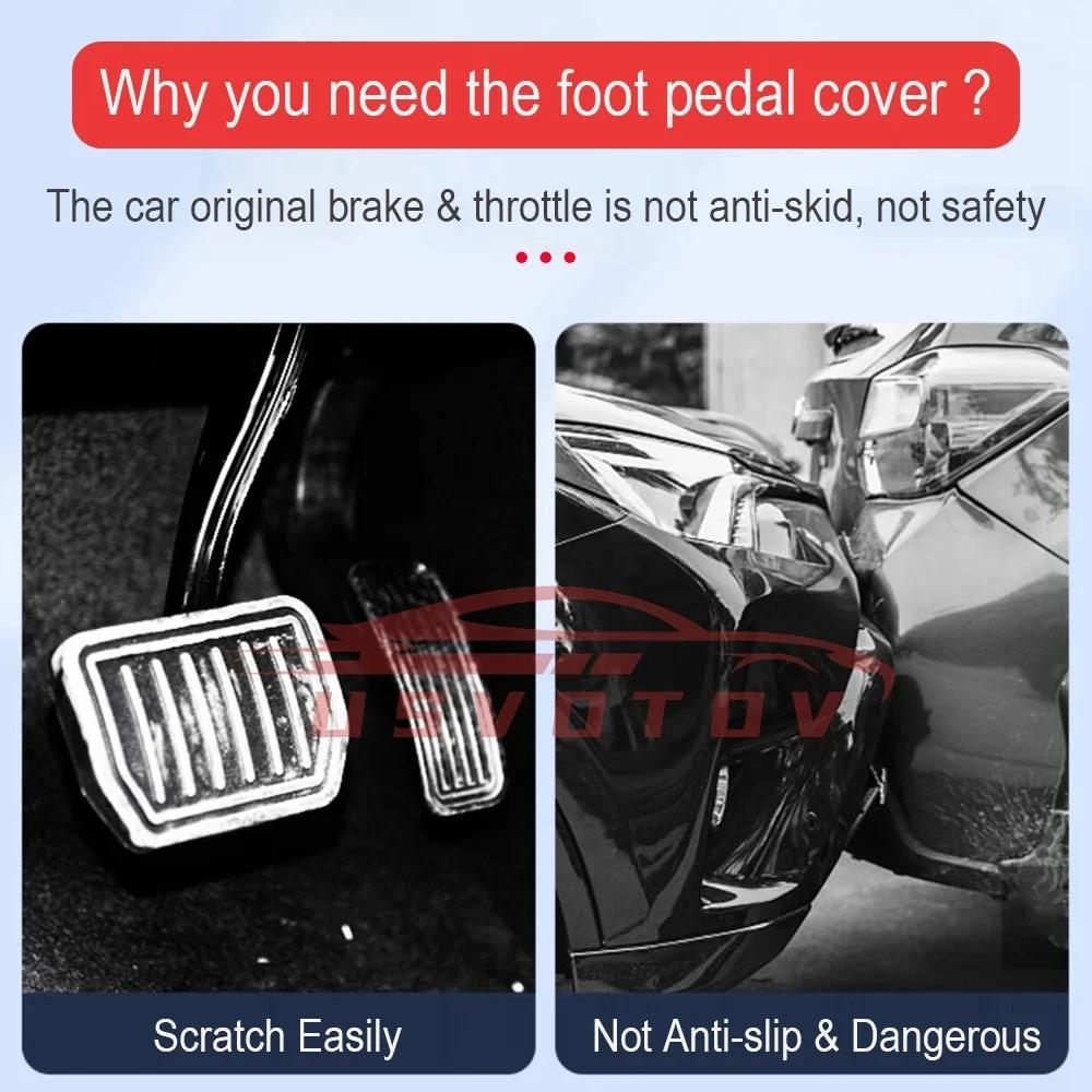 For Tesla Model Y Juniper 2025 Upgrade Foot Pedal Pads Non-slip Accelerator Brake Rest Performance Aluminum Mats Accessories
