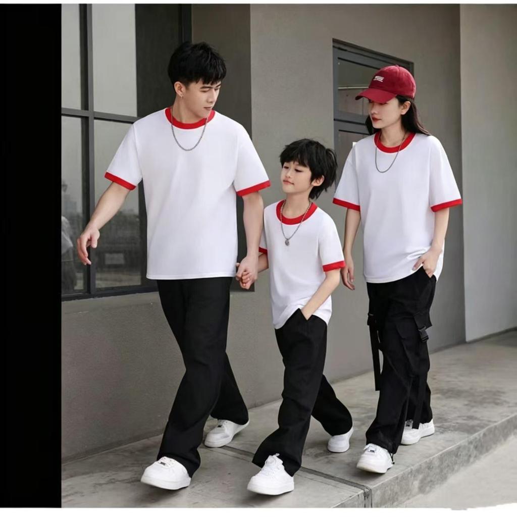 Children's Summer Color Block Short Sleeve T-shirt - Unisex Casual Fashion for Kindergarten Activities