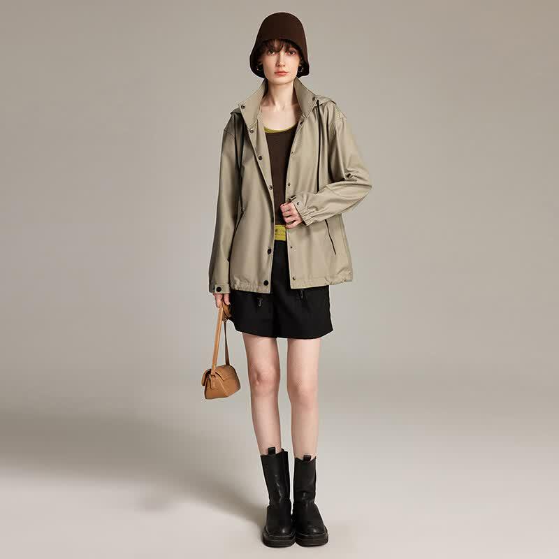 Women's Lightweight Stand-Collar Windbreaker Jacket