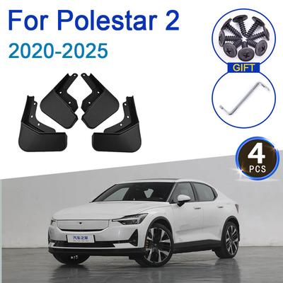 4Pcs Mudguards For Polestar 2 Accessories 2024 2025 Car Fenders Mudflaps Mud Flaps Black Splash Guards Tools