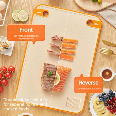 Home Use Anti-Mould Kitchen Plastic Chopping Board Set: Double-Sided Non-Slip Chopping Board for Chopping Bones
