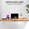 Bathtub Tray Bamboo Adjustable Bathtub Board Bathtub Tray for Book, iPad, Phone, SPA