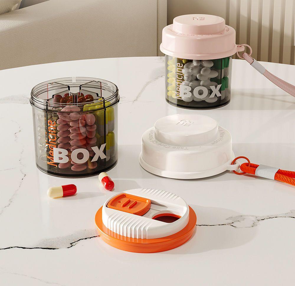 Portable Pill Box Three Meals Pill Reminder Carrying Medication Dispensing Organizer Sealed Packing Dispensing Jar