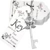 Set de 50 Abrebotellas Vintage con Forma de Llave Etiquetas Cintas Caja de Dulces Regalo Abrebotellas Vintage con Forma de Llave Cajas Almohada Suministro para Fiesta