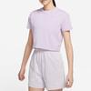 Nike Casual Solid Color Logo Short Sleeve Round Neck T-Shirt Women Tops Pink Purple DA0324-530