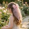 Vintage Princess Style Hair Clip Flower Embroidery Kids Hair Accessories Lace Bow Hairpin  Wedding