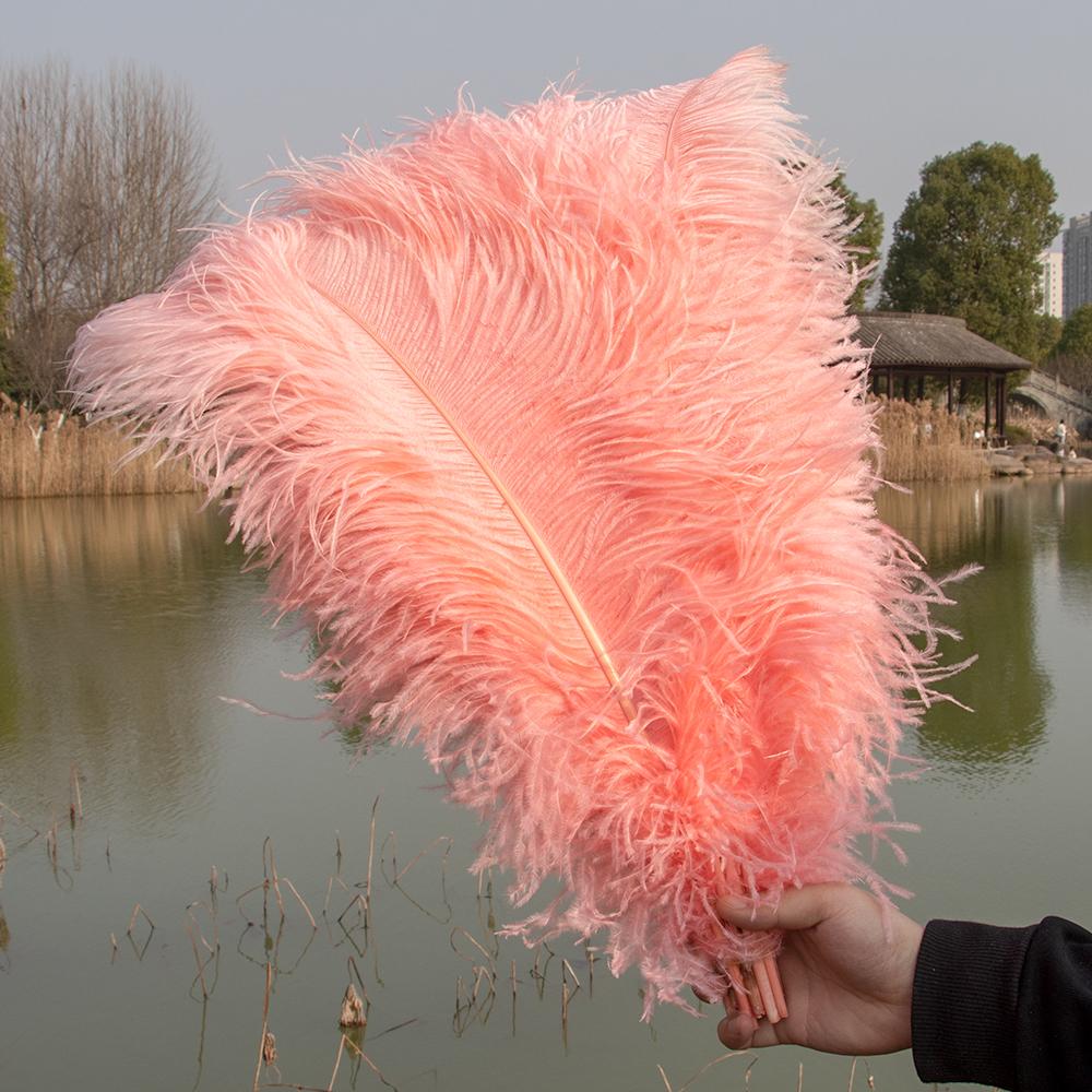 10Pcs Golden Yellow Ostrich Feather 15-50cm Loose Plumes Perfect for DIY Crafts Wedding Table Centerpieces Decoration Accessory