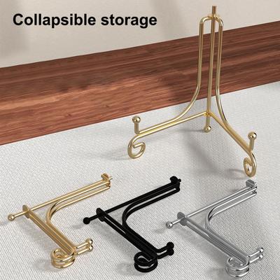 Plates Display Rack High Stability Strong Load-bearing Foldable Design Multipurpose Storage Holder Portable Organizer