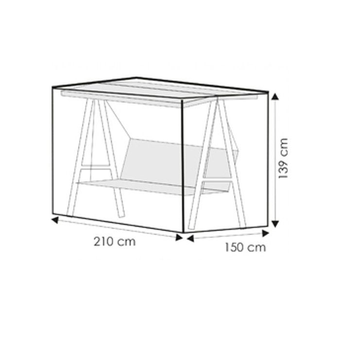 Transparent Protective Cover for Garden Swing, Approx. 210x150x139