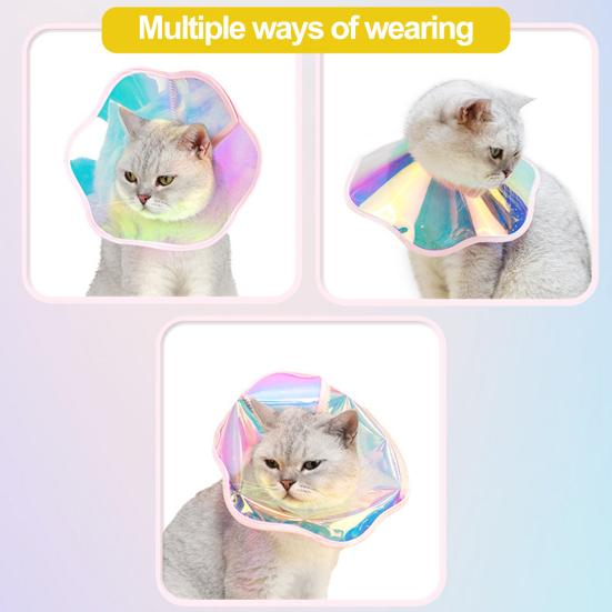 Yousheng Pet Collar Adjustable Soft Cat Cone Collar Anti-Licking Anti-Scratching Recovery Collar Pet Supplies
