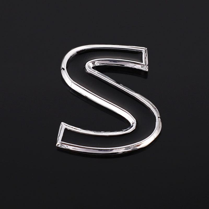 Kqsdr10 Red S Emblem Badge Car Sticker 3D Metal Styling Refitting Rear Trunk Fender Decal for Infiniti Q50 Q50L Q30 Q70 Refitting IPL