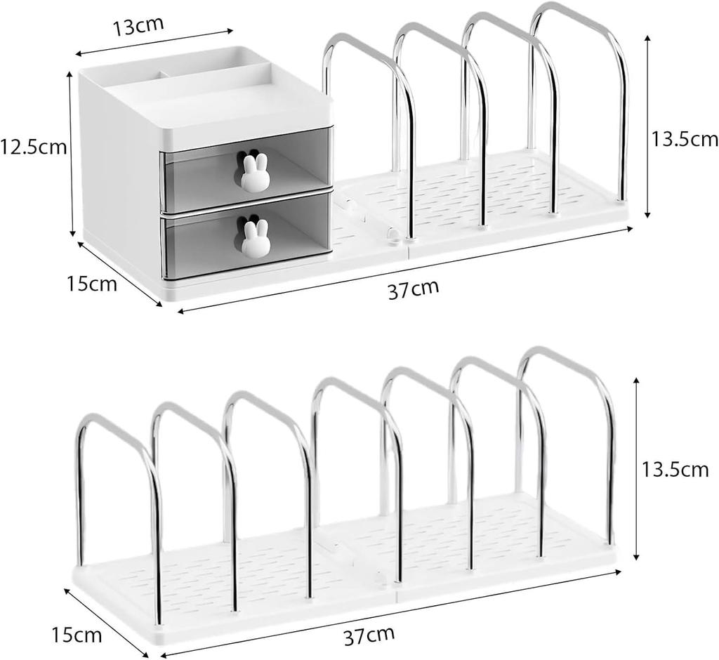 TeJoyce Book Desktop Storage Case Book Small Item Divider Large Desk Desktop File Desktop Desk Newspaper Document Organization Bookends, Desktop,