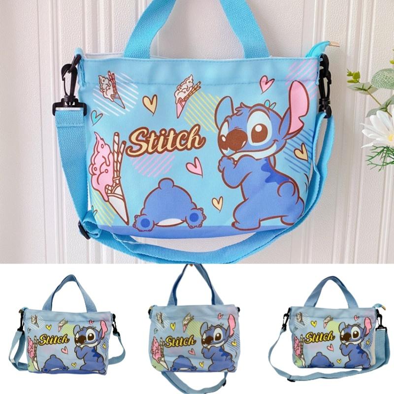 Cute Cartoon Canvas Crossbody Bag For Women, Stylish And Spacious, Blue Color, 3021cm