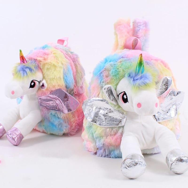 unicorn fur backpack