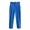 European & American Slim-Fit Straight-Leg Nine-Point Pants with Elastic Waistband