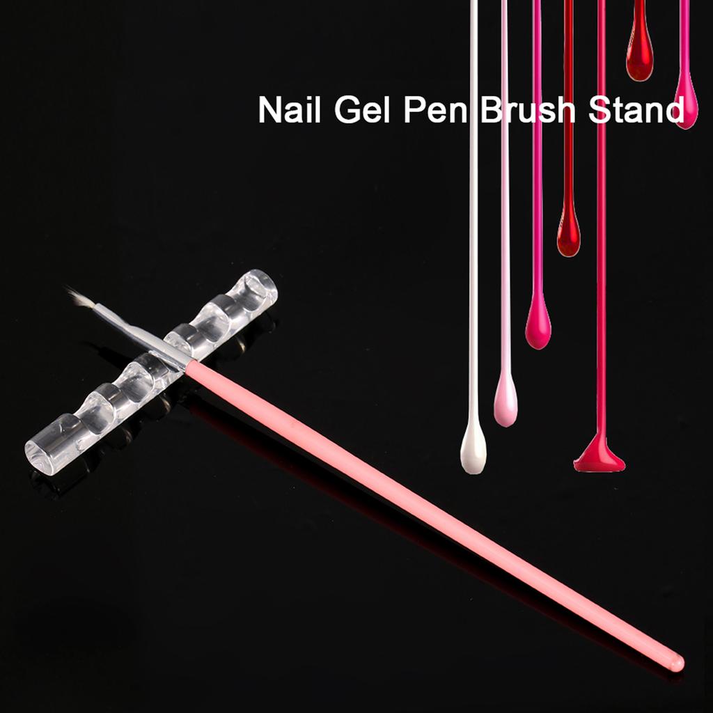 Fashionable Simple Acrylic Nail Gel Polish Pen Brush Stand Holder Manicure Tool