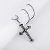 Classic Stainless Steel Cross Pendant Necklace Mens Women Jewelry Street Party Fashion Accessories Gift