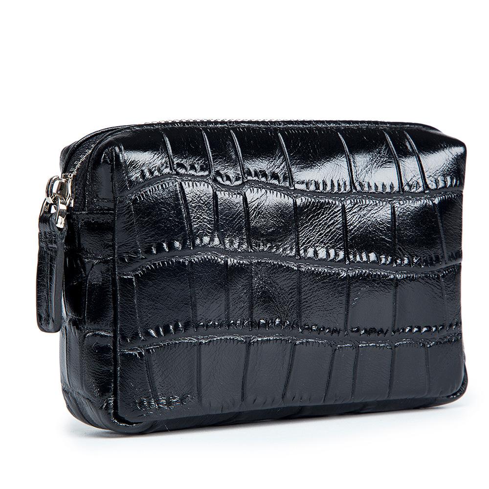 Fashion crocodile pattern cowhide small change bag women's small and exquisite, women's mini multi-functional coin bag small wallet