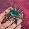 Faceted zambian emerald pendant copper wire wrapped pendant gemstone copper jewelry handmade butterfly pendant wire wrap jewelry for gifts