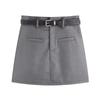 Women's Summer 2024 Black Midi Skirt - High Waist, Slimming, A-Line Design