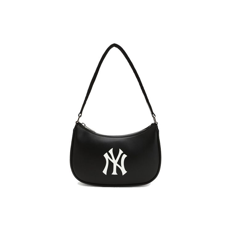 

MLB Classic Logo Solid Color NY Yankees Tote Bag Women Tote Bag Black 3ABQS051N-50BKS One Size