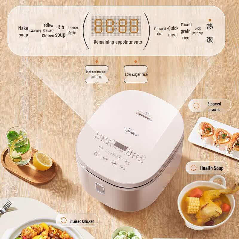 Midea Smart Low-Sugar Rice Cooker CN Plug (adapter Included)